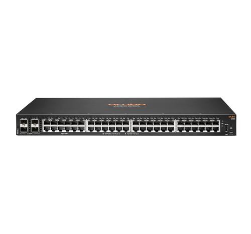 HPE Aruba 6000 48G 4SFP Switch - Switch - L3 - gestito - 48 x 10/100/1000 + 4 x Gigabit SFP - flusso d'aria da laterale a laterale - montabile su rack - CA 100-127 V / 200-240 V